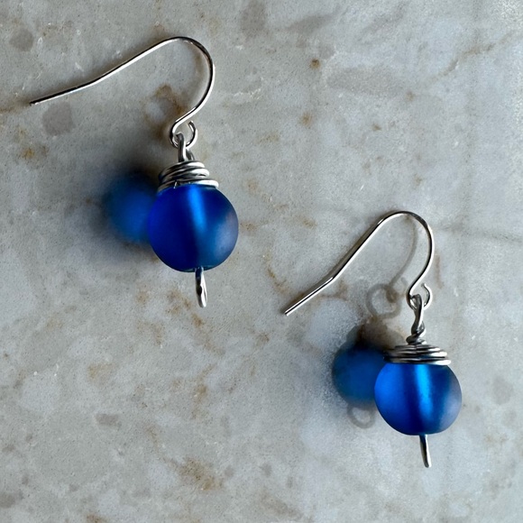 NWOT Tuckernuck Seaglass Orb Earrings - Picture 5 of 6